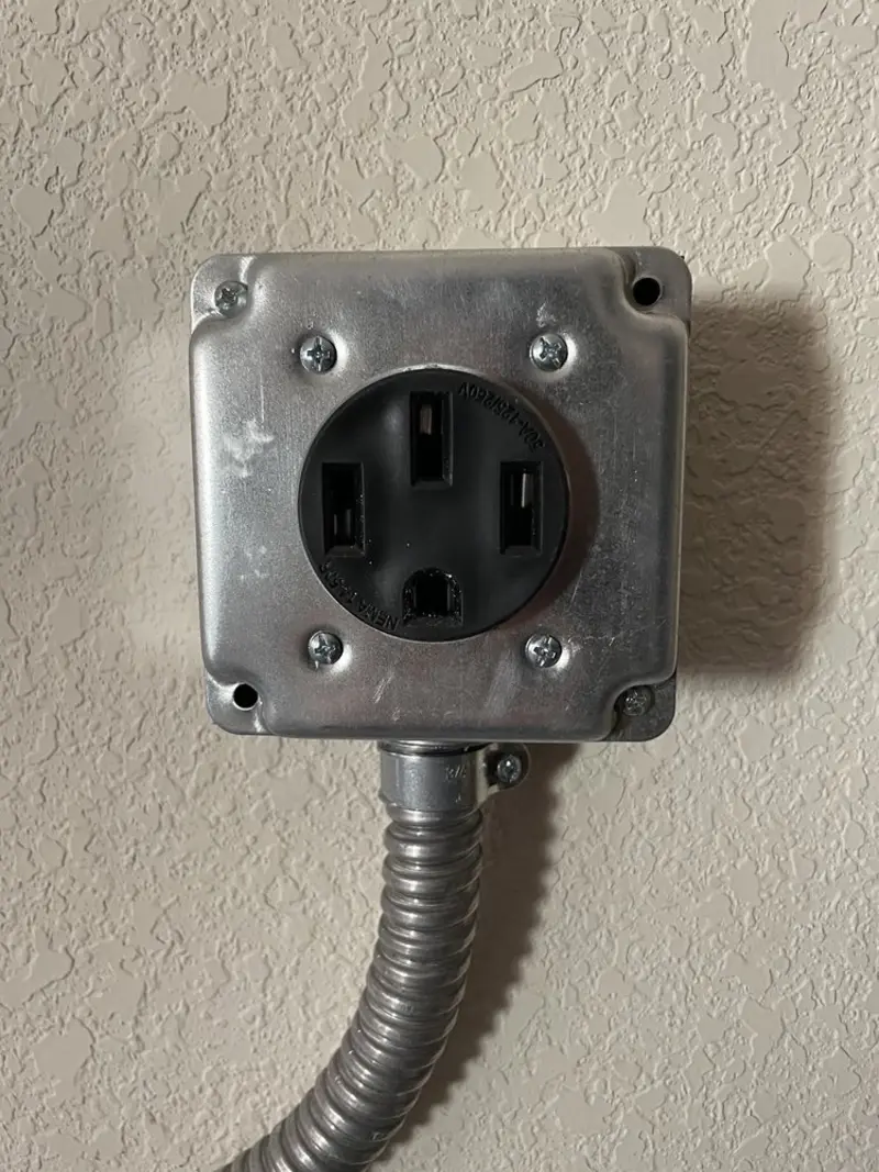 NEMA 14-50 outlet installed for Smart Home Electrical in Hillview